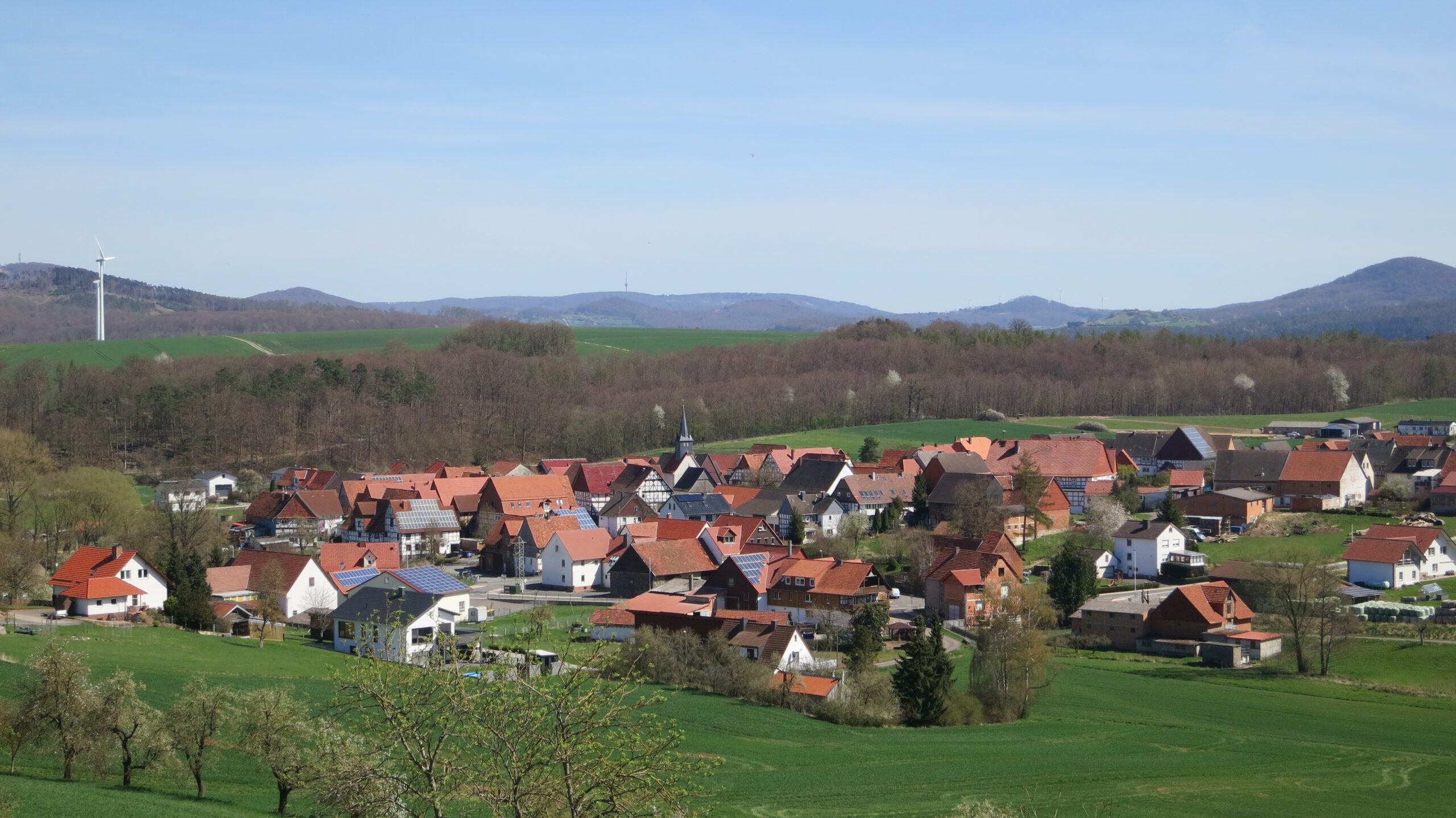 Aufnahme von Viesebeck von oben